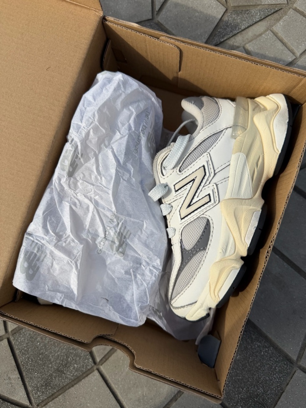 New Balance White Mesh Athletic Sneakers